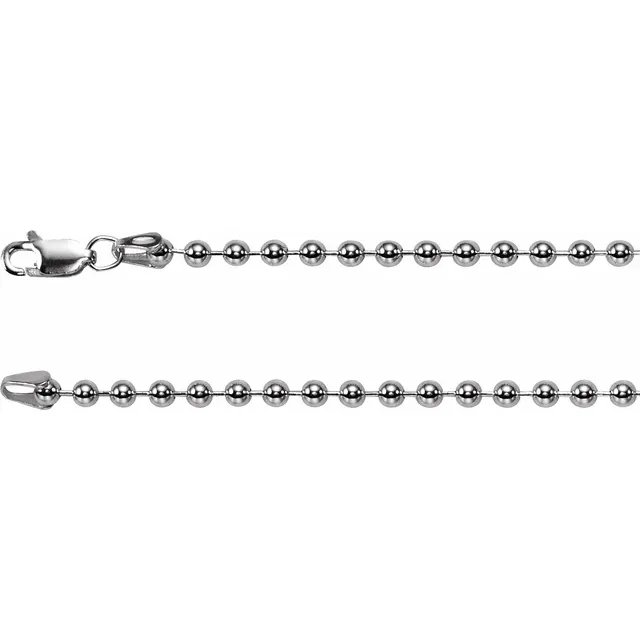 Sterling Silver 3 mm Bead Chain