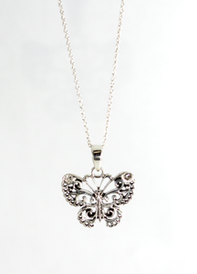 Butterfly Pendant with Swarovski in Sterling Silver