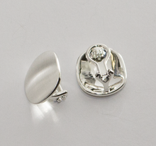 Load image into Gallery viewer, Button Clip-on Earring in Sterling Silver