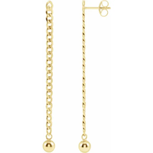 Load image into Gallery viewer, Curb Chain Earrings in 14 Karat Yellow