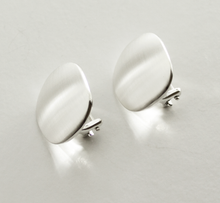 Load image into Gallery viewer, Button Clip-on Earring in Sterling Silver