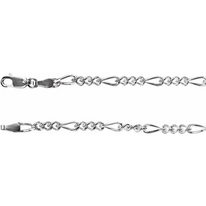 Sterling Silver 3.5 mm Figaro Chain