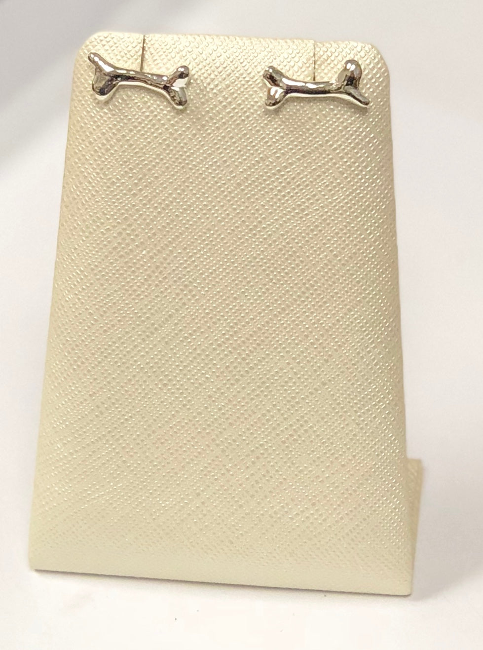 Large Bone Post Earrings made of .925 Sterling Silver