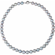 Load image into Gallery viewer, Sterling Silver Freshwater Cultured Gray Pearl 18&quot; Strand