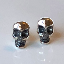 Load image into Gallery viewer, Skull Post Earrings in Sterling Silver