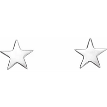Load image into Gallery viewer, Star Earrings in 14K White