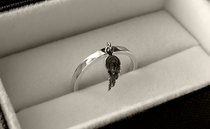 Wing Charm Stack Ring in Sterling Silver