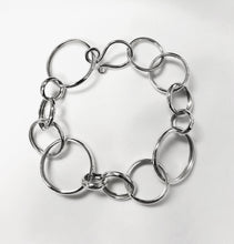 Load image into Gallery viewer, Circle Hoop Bracelet in Sterling Silver