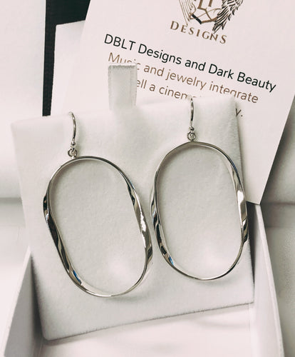Large Twisted Hoop Earring in Sterling Silver