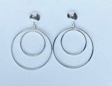 Load image into Gallery viewer, Double Hoop Earrings in Sterling Silver