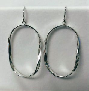 Large Twisted Hoop Earring in Sterling Silver