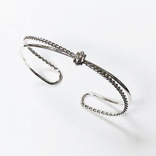 Load image into Gallery viewer, Oval Twisted Bangle in Sterling Silver