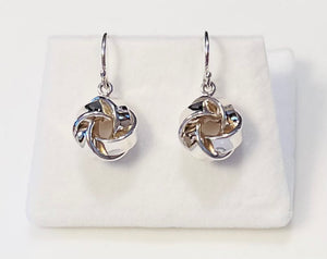 Twisted Love Knot Earring in Sterling Silver