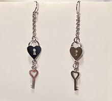 Load image into Gallery viewer, Key to My Heart Earring in Sterling Silver