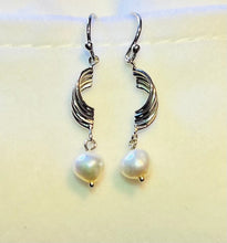 Load image into Gallery viewer, Freshwater Pearl Drop Earring in Sterling Silver