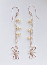 Load image into Gallery viewer, Butterfly and Freshwater Pearl Nugget Earring in sterling silver